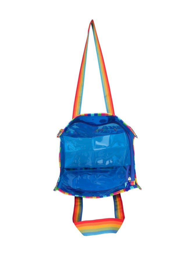 Echo Boomers Jelly Blue Transparent Tote Bag for Girls & Women | UV Printed Space Flight Design | Waterproof PVC Handbag | Lightweight Shopping, Outdoor, Beach & Swimming Carry Bag - Image 5
